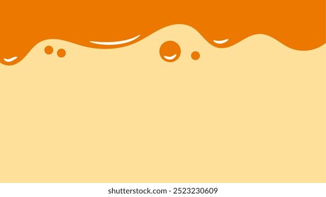 simple melting orange liquid background. honey dripping background.