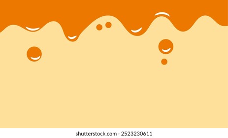 Fondo líquido naranja de fusión simple. Fondo de goteo de miel.