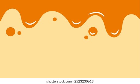 Fondo líquido naranja de fusión simple. Fondo de goteo de miel.