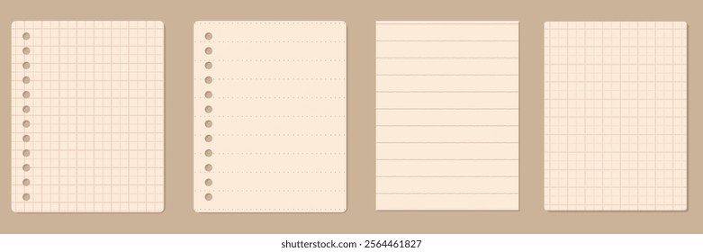 Simple memo pad and letter paper material set