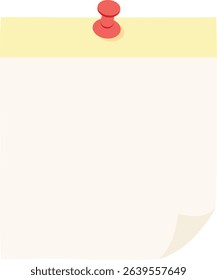 Simple memo pad and notebook vector illustration for notices and postings