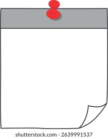 Simple memo pad and notebook vector illustration for notices and posts