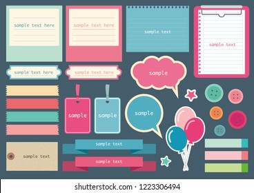 Simple memo pad set