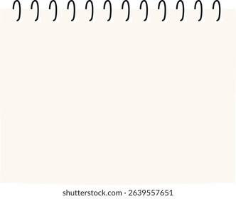 Simple memo and ring notebook vector illustration for notices and announcements