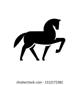 simple and memorable Horse Silhouette Logo Design vector