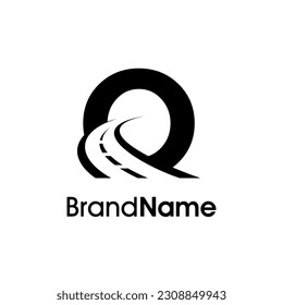 Simple and Memorable Illustration logo design way icon combine with initial O in black color.