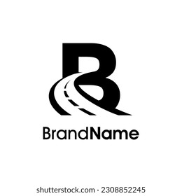Icono de diseño del logotipo de la ilustración simple y memorable combinado con el B inicial en color negro.