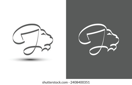 Simple and Memorable logo design Initial letter J combine with lion head. The logo good for any company and work as well in small size.