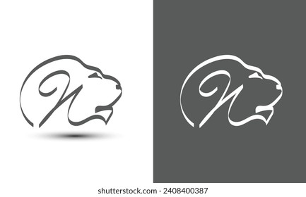 Simple and Memorable logo design Initial letter N combine with lion head. The logo good for any company and work as well in small size.
