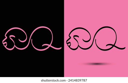 Simple and Memorable logo design Initial letter Q combine with cat head. The logo good for any company and work as well in small size.