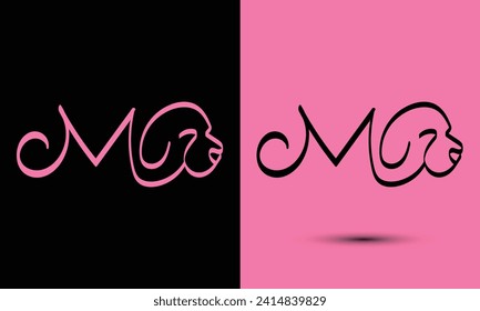 Simple and Memorable logo design Initial letter M combine with dog head. The logo good for any company and work as well in small size.