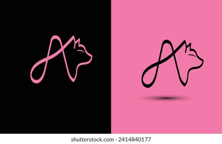 Simple and Memorable logo design Initial letter A combine with cat head. The logo good for any company and work as well in small size.