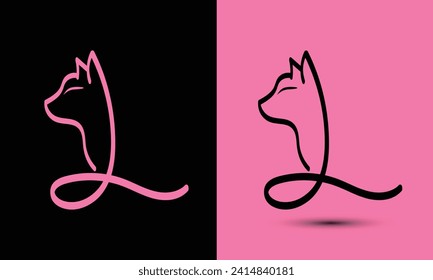 Simple and Memorable logo design Initial letter L combine with cat head. The logo good for any company and work as well in small size.