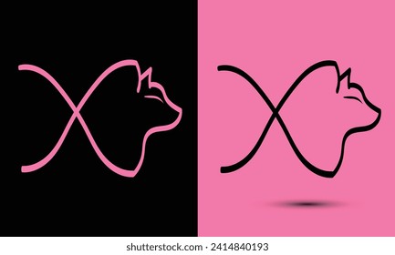 Simple and Memorable logo design Initial letter X combine with cat head. The logo good for any company and work as well in small size.