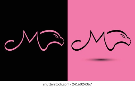 Simple and Memorable logo design Initial letter m combine with falcon head. The logo good for any company and work as well in small size.