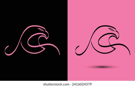 Simple and Memorable logo design Initial letter Q combine with falcon head. The logo good for any company and work as well in small size.