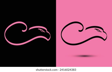 Simple and Memorable logo design Initial letter C combine with falcon head. The logo good for any company and work as well in small size.