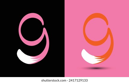 Simple and Memorable logo design Initial letter g combine with fox tail. The logo good for any company and work as well in small size.