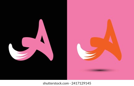 Simple and Memorable logo design Initial letter A combine with fox tail. The logo good for any company and work as well in small size.