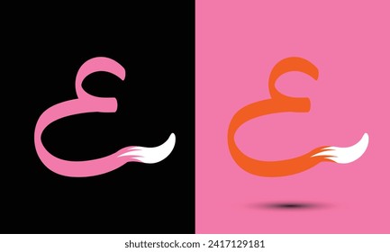 Simple and Memorable logo design Initial letter E combine with fox tail. The logo good for any company and work as well in small size.