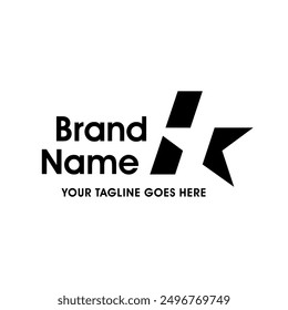 Simple and Memorable Logo design Initial A Combine with Star. the logo good for your any company and can work as well in small size.