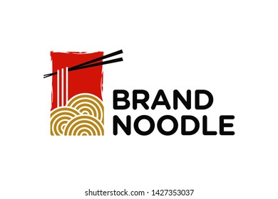 Simple and Memorable logo design noodle.