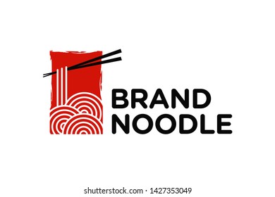 Simple and Memorable logo design noodle.