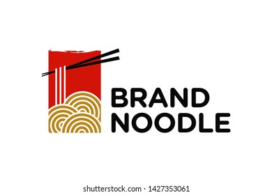 Simple and Memorable logo design noodle.