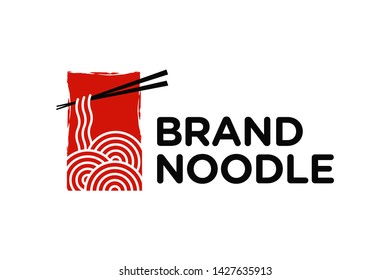 Simple and Memorable logo design noodle.