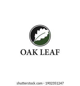 Simple and memorable oak leaf logo on white background