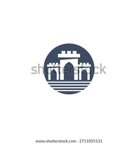 simple and memorable three castle logo 