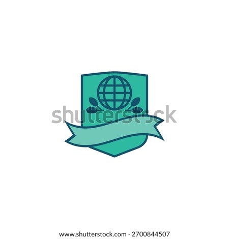 simple and memorable world badge or emblem