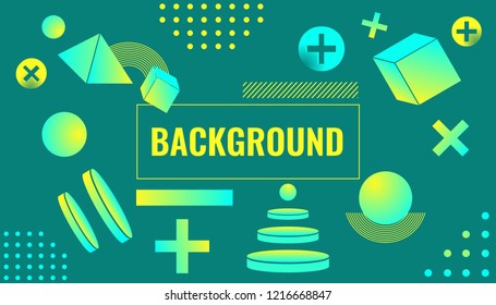 Simple memphis background for many design works with space for text
