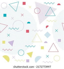 Simple memphis seamless vector. 80s style pattern.