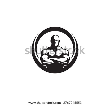 Simple Men Power Gym Logo Vector