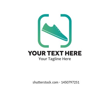 simple men shoes logo creative design in flat style with color . men shoes logo creative design for identity and business