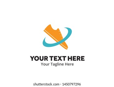 simple men shoes logo creative design in flat style with color . men shoes logo creative design for identity and business