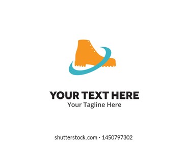 simple men shoes logo creative design in flat style with color . men shoes logo creative design for identity and business