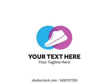 simple men shoes logo creative design in flat style with color . men shoes logo creative design for identity and business