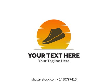 simple men shoes logo creative design in flat style with color . men shoes logo creative design for identity and business