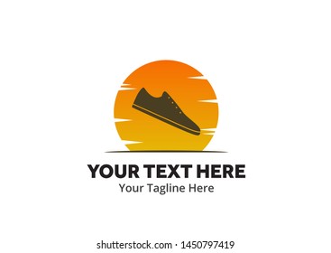 simple men shoes logo creative design in flat style with color . men shoes logo creative design for identity and business