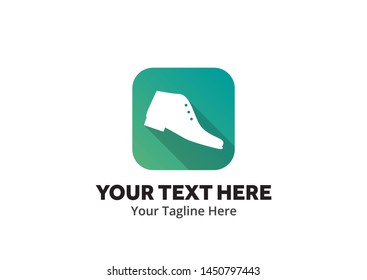 simple men shoes logo creative design in flat style with color . men shoes logo creative design for identity and business