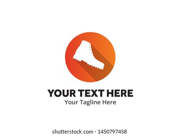 simple men shoes logo creative design in flat style with color . men shoes logo creative design for identity and business