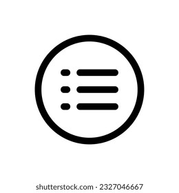 Simple Menu icon. The icon can be used for websites, print templates, presentation templates, illustrations, etc