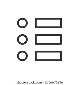Simple menu line icon. Premium symbol in stroke style. Design of menu icon. Vector illustration.