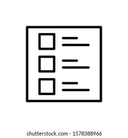 Simple menu line icon. Stroke pictogram. Vector illustration isolated on a white background. Premium quality symbol. Vector sign for mobile app and web sites.