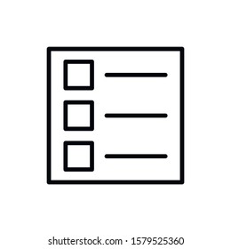 Simple menu line icon. Stroke pictogram. Vector illustration isolated on a white background. Premium quality symbol. Vector sign for mobile app and web sites.