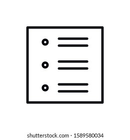 Simple menu line icon. Stroke pictogram. Vector illustration isolated on a white background. Premium quality symbol. Vector sign for mobile app and web sites.