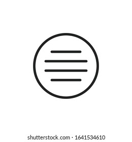 Simple menu line icon. Stroke pictogram. Vector illustration isolated on a white background. Premium quality symbol. Vector sign for mobile app and web sites.