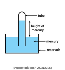 Simple Mercury Barometer Atmospheric Pressure Stock Vector (royalty 